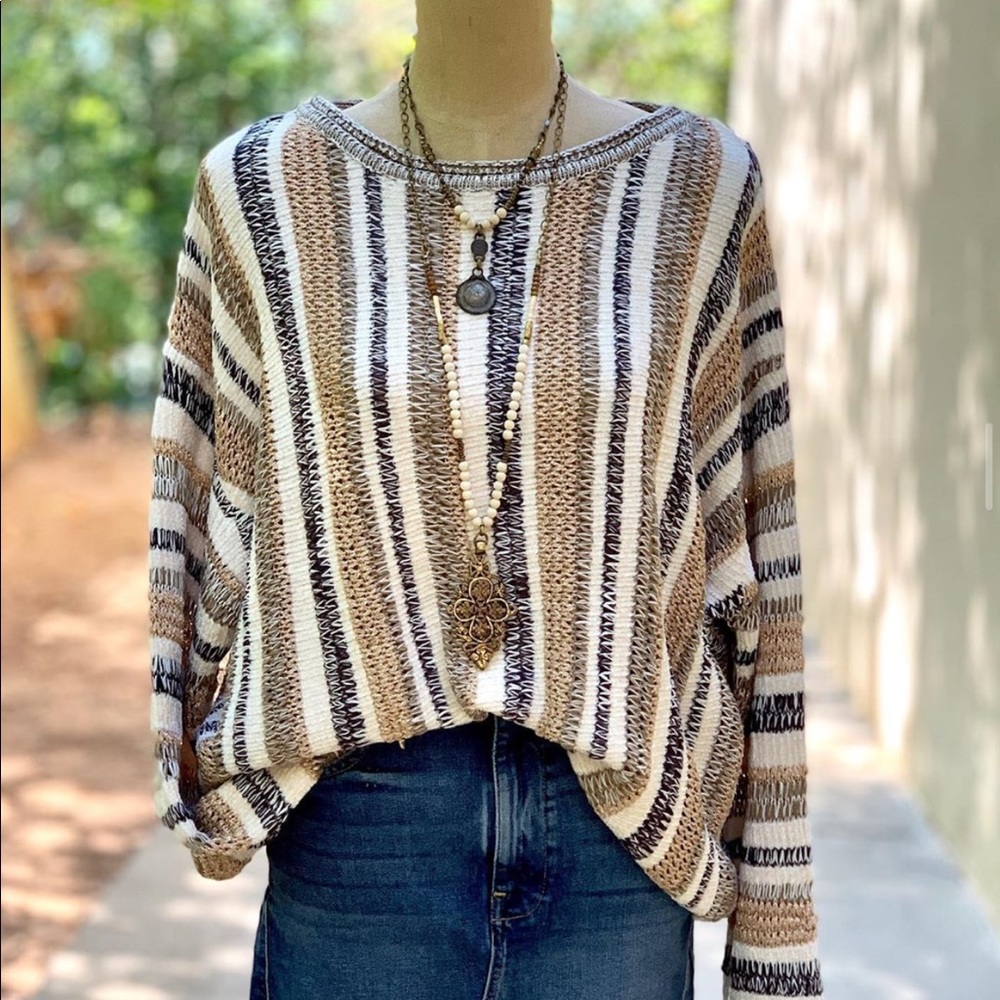 Wishlist M/L Striped Sweater NWT Boutique